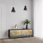 BIRCH KALEIDOSCOPE TV-Lowboard mit 3 Türen in Schwarz