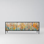 BIRCH KALEIDOSCOPE TV-Lowboard mit 3 Türen in Schwarz