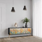 BIRCH KALEIDOSCOPE TV-Lowboard mit 3 Türen in Schwarz