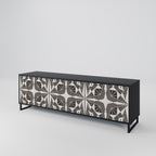 MONOCHROME NEXUS TV-Lowboard mit 3 Türen in Schwarz