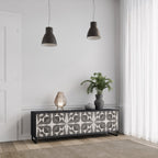 MONOCHROME NEXUS TV-Lowboard mit 3 Türen in Schwarz