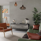 GRAIN LINES TV-Lowboard mit 3 Türen in Schwarz