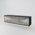 GRAIN LINES TV-Lowboard mit 3 Türen in Schwarz