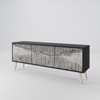 GRAIN LINES TV-Lowboard mit 3 Türen in Schwarz