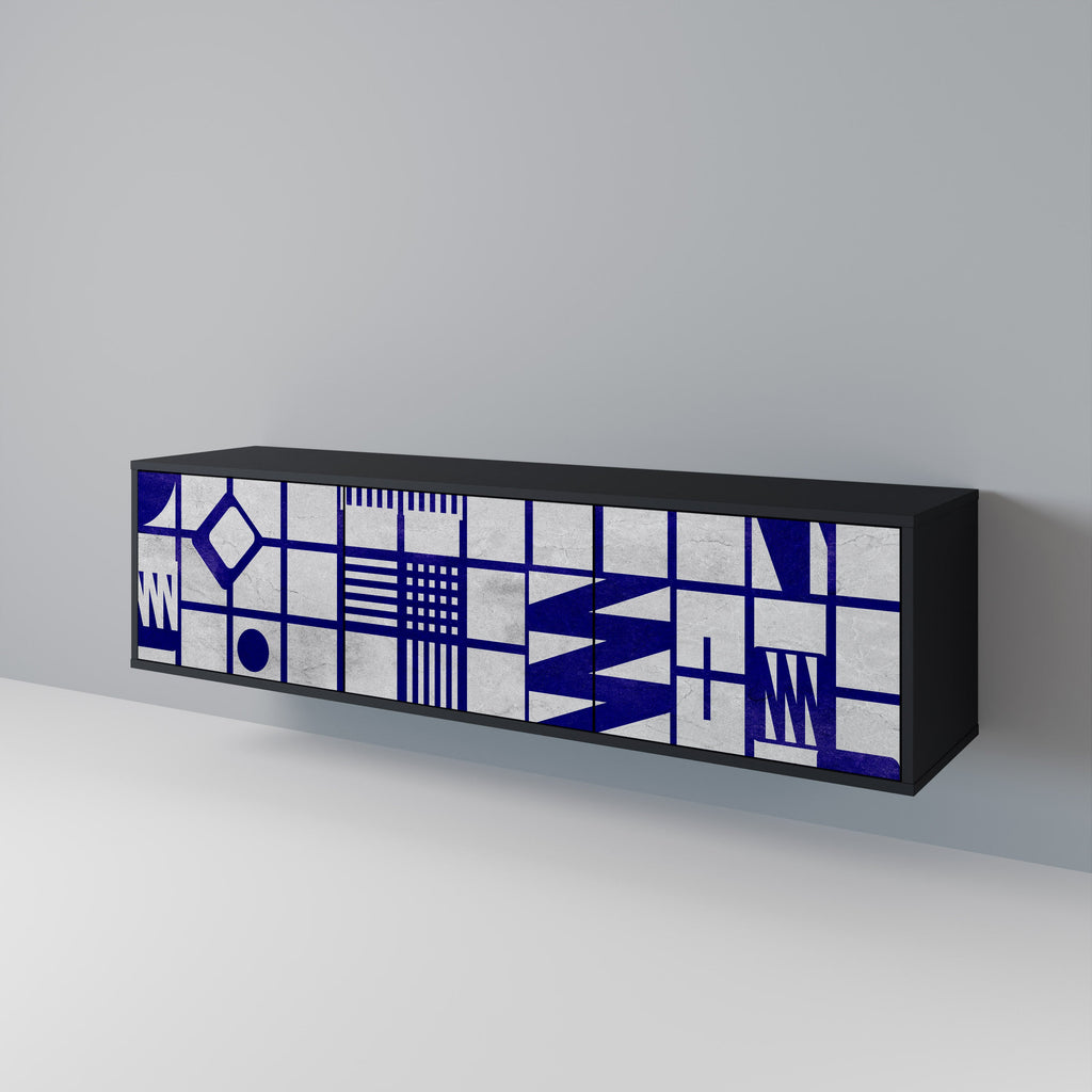 THE RIGHT PLACES TV-Lowboard mit 3 Türen in Schwarz