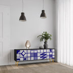 THE RIGHT PLACES TV-Lowboard mit 3 Türen in Schwarz