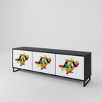 FUTURE SIGN TV-Lowboard mit 3 Türen in Schwarz
