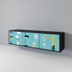 PATHS TO HAPPINESS TV-Lowboard mit 3 Türen in Schwarz