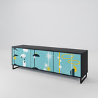 PATHS TO HAPPINESS TV-Lowboard mit 3 Türen in Schwarz