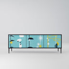 PATHS TO HAPPINESS TV-Lowboard mit 3 Türen in Schwarz