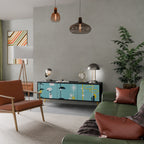 PATHS TO HAPPINESS TV-Lowboard mit 3 Türen in Schwarz