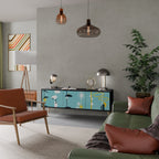 PATHS TO HAPPINESS TV-Lowboard mit 3 Türen in Schwarz