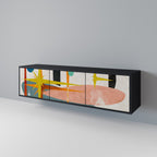 INTERSTELLAR VIBES TV-Lowboard mit 3 Türen in Schwarz