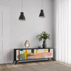 INTERSTELLAR VIBES TV-Lowboard mit 3 Türen in Schwarz