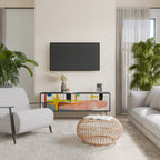 INTERSTELLAR VIBES TV-Lowboard mit 3 Türen in Schwarz