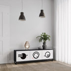BLACK AND WHITE COMBINATION TV-Lowboard mit 3 Türen in Schwarz