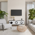 BLACK AND WHITE COMBINATION TV-Lowboard mit 3 Türen in Schwarz