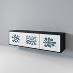 WONDERLAND VEGETATION TV-Lowboard mit 3 Türen in Schwarz