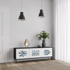 WONDERLAND VEGETATION TV-Lowboard mit 3 Türen in Schwarz