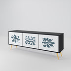 WONDERLAND VEGETATION TV-Lowboard mit 3 Türen in Schwarz