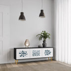 WONDERLAND VEGETATION TV-Lowboard mit 3 Türen in Schwarz