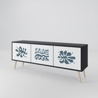 WONDERLAND VEGETATION TV-Lowboard mit 3 Türen in Schwarz