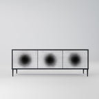 BLACK HOLE TV-Lowboard mit 3 Türen in Schwarz