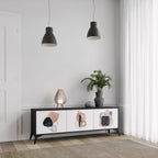 COLORFUL SHAPES TV-Lowboard mit 3 Türen in Schwarz