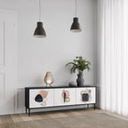 COLORFUL SHAPES TV-Lowboard mit 3 Türen in Schwarz