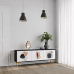 COLORFUL SHAPES TV-Lowboard mit 3 Türen in Schwarz