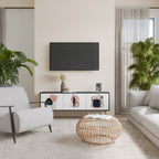 COLORFUL SHAPES TV-Lowboard mit 3 Türen in Schwarz