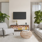 COLORFUL STRINGS TV-Lowboard mit 3 Türen in Schwarz