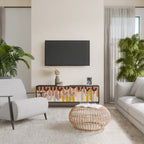 COLORFUL STRINGS TV-Lowboard mit 3 Türen in Schwarz