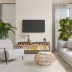 COLORFUL STRINGS TV-Lowboard mit 3 Türen in Schwarz