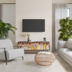 COLORFUL STRINGS TV-Lowboard mit 3 Türen in Schwarz