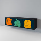 TOGETHER BUT SEPARATELY TV-Lowboard mit 3 Türen in Schwarz