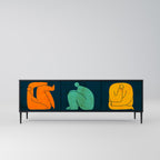 TOGETHER BUT SEPARATELY TV-Lowboard mit 3 Türen in Schwarz