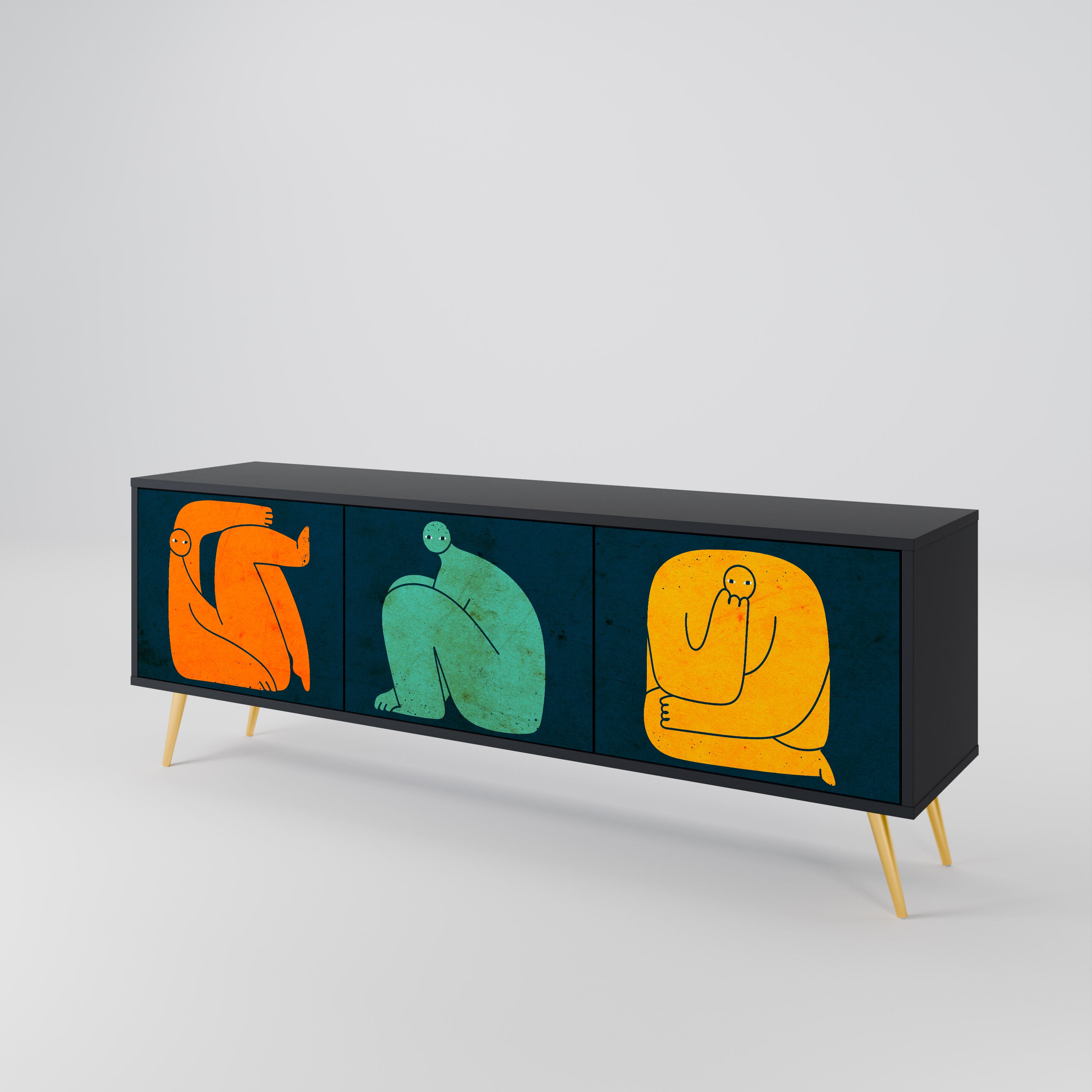 TOGETHER BUT SEPARATELY 3-türiges TV-Lowboard