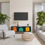 TOGETHER BUT SEPARATELY TV-Lowboard mit 3 Türen in Schwarz