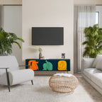 TOGETHER BUT SEPARATELY TV-Lowboard mit 3 Türen in Schwarz