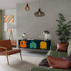 TOGETHER BUT SEPARATELY TV-Lowboard mit 3 Türen in Schwarz