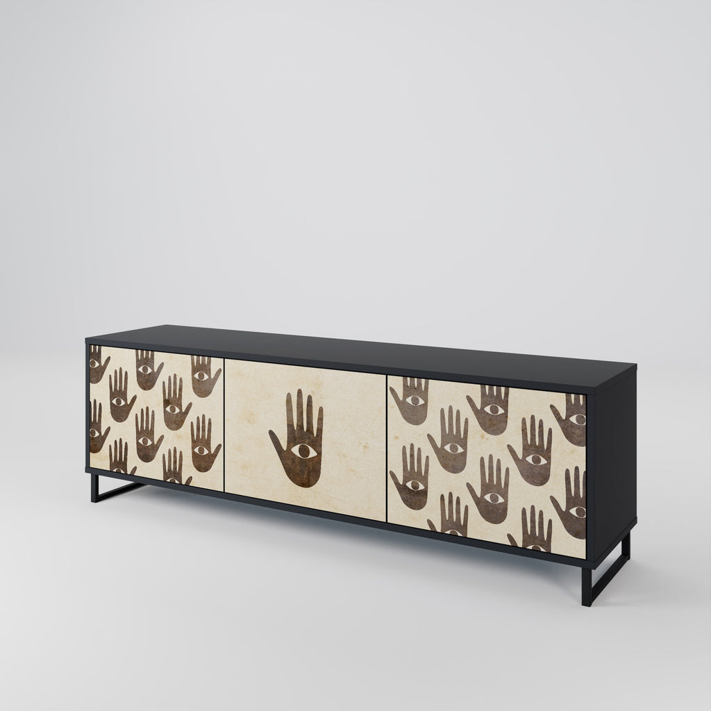 SEE MORE TV-Lowboard mit 3 Türen in Schwarz