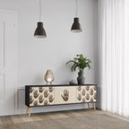 SEE MORE TV-Lowboard mit 3 Türen in Schwarz