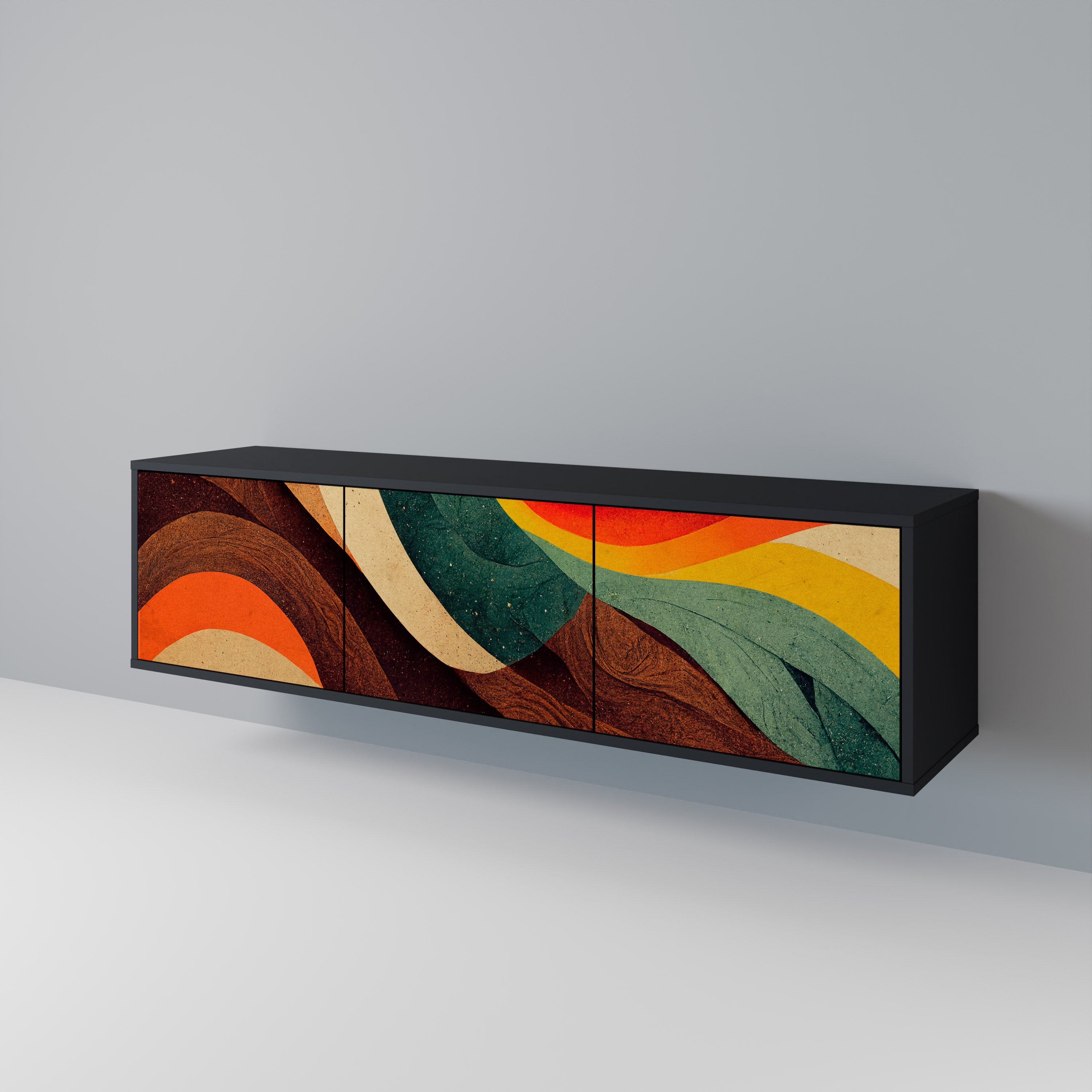 COLORFUL STRANDS 3-türiges TV-Lowboard