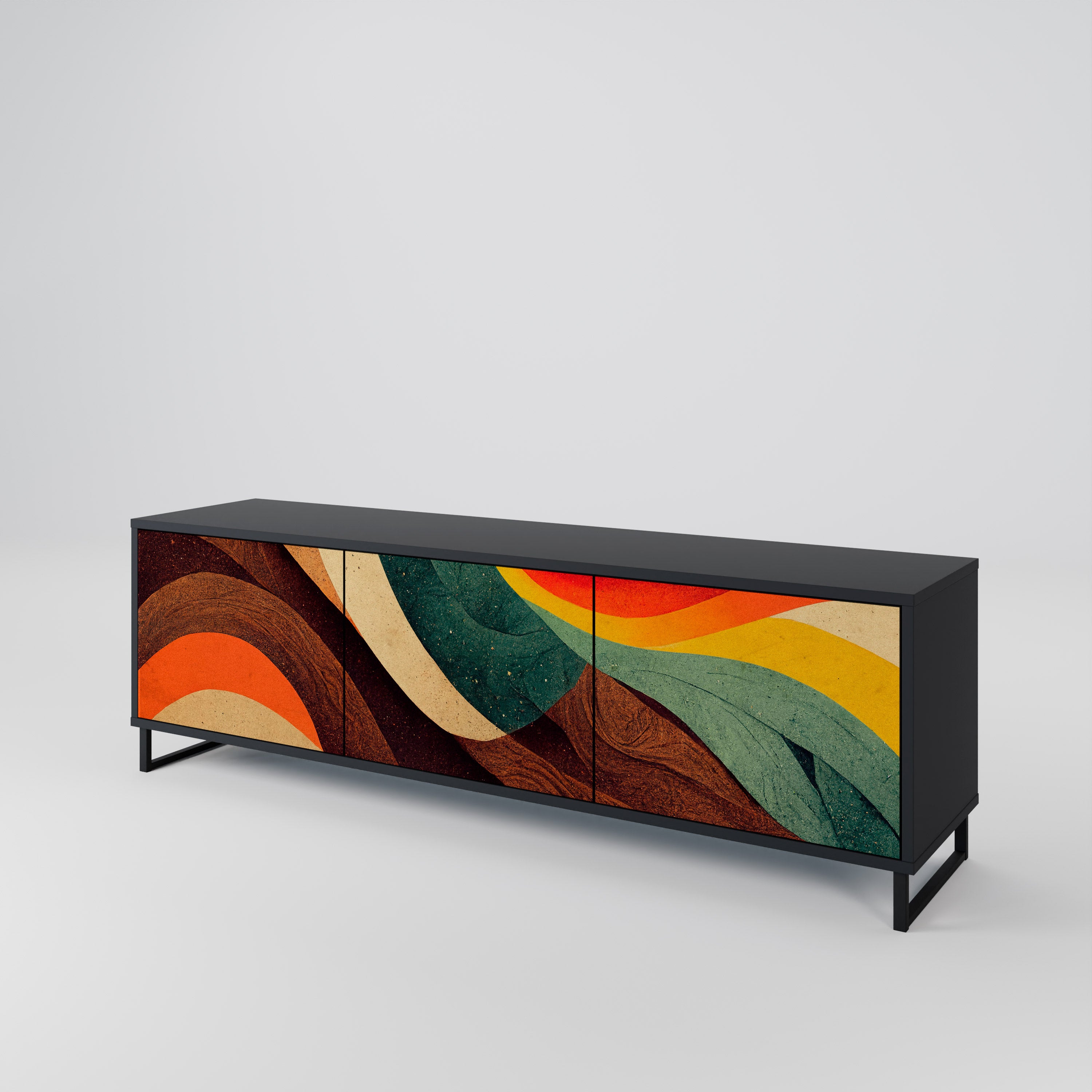 COLORFUL STRANDS 3-türiges TV-Lowboard