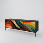 COLORFUL STRANDS TV-Lowboard mit 3 Türen in Schwarz