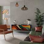 COLORFUL STRANDS TV-Lowboard mit 3 Türen in Schwarz