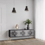 GAMER CHOICE TV-Lowboard mit 3 Türen in Schwarz