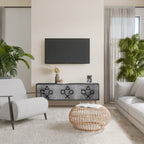 GAMER CHOICE TV-Lowboard mit 3 Türen in Schwarz