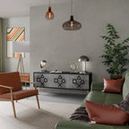 GAMER CHOICE TV-Lowboard mit 3 Türen in Schwarz